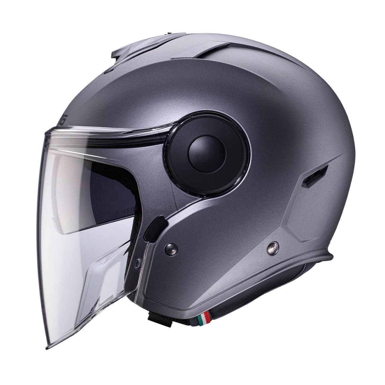 Caberg Kask Otwarty Jet Z Blendą Model Soho Solid Kolor Szary Mat - Gunmeta - zdjęcie 2