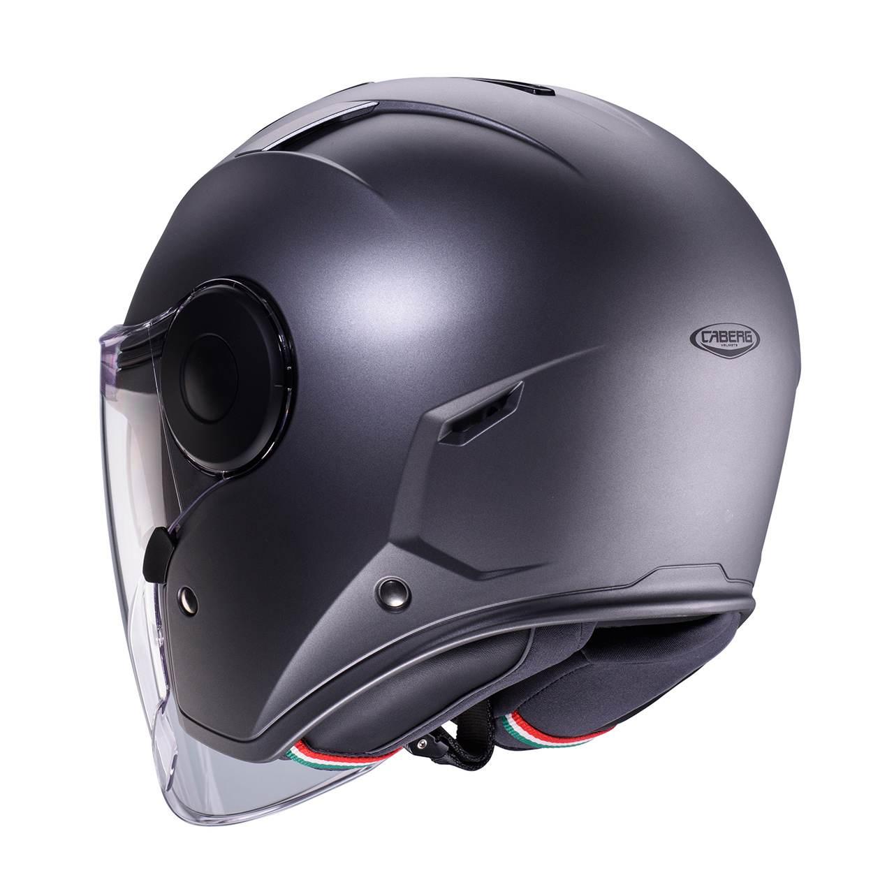 Caberg Kask Otwarty Jet Z Blendą Model Soho Solid Kolor Szary Mat - Gunmeta - zdjęcie 3