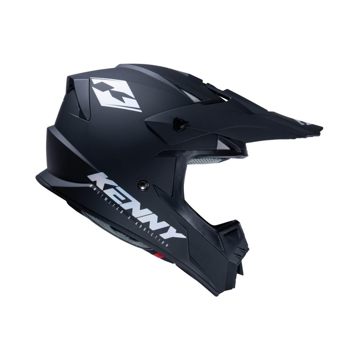 Kenny Racing Kask Cross/Enduro Model Track Solid Matt Black Holographic Kol