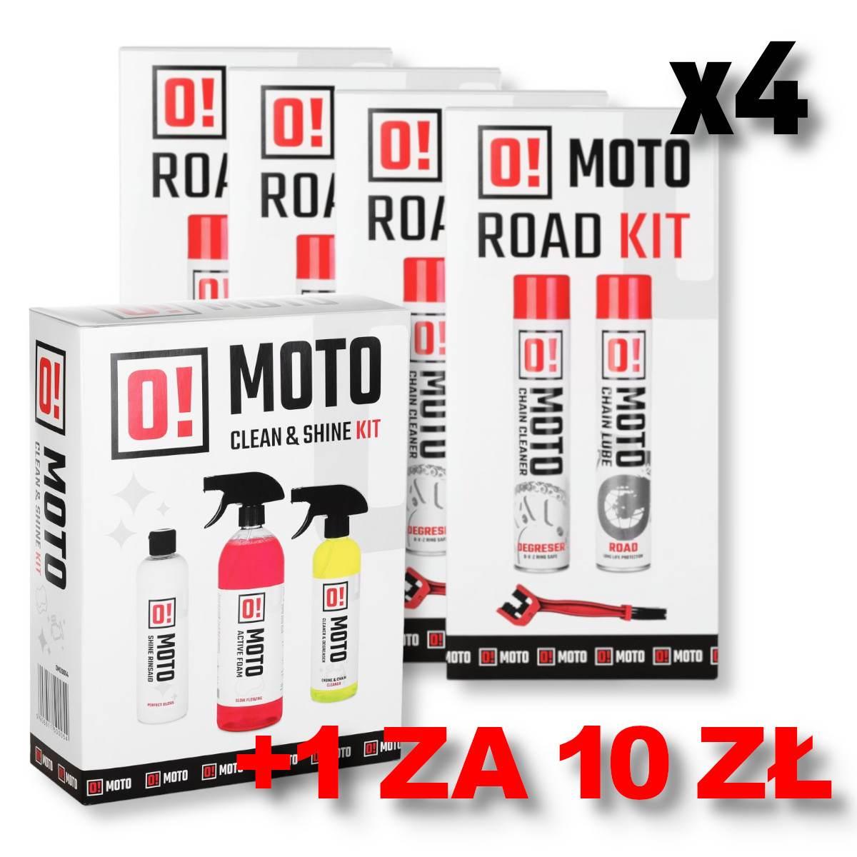Omoto Zestaw 4+1 Do Czyszczenia I Smarowania Łańcucha Road O! Chain Care An