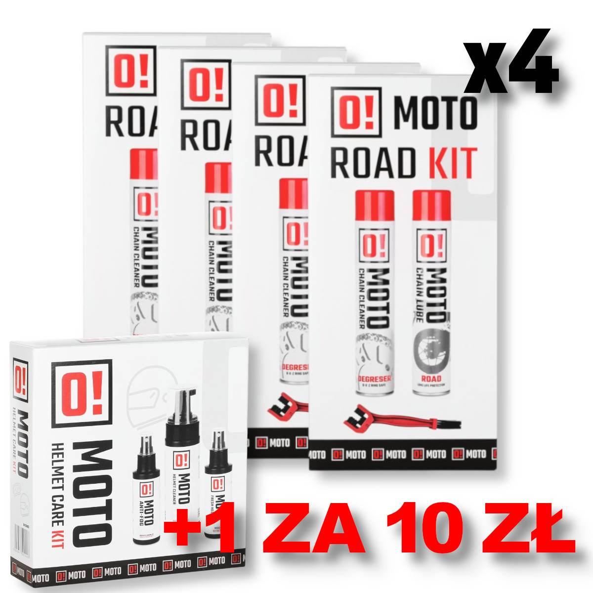 Omoto Zestaw 4+1 Do Czyszczenia I Smarowania Łańcucha Road O! Chain Care An