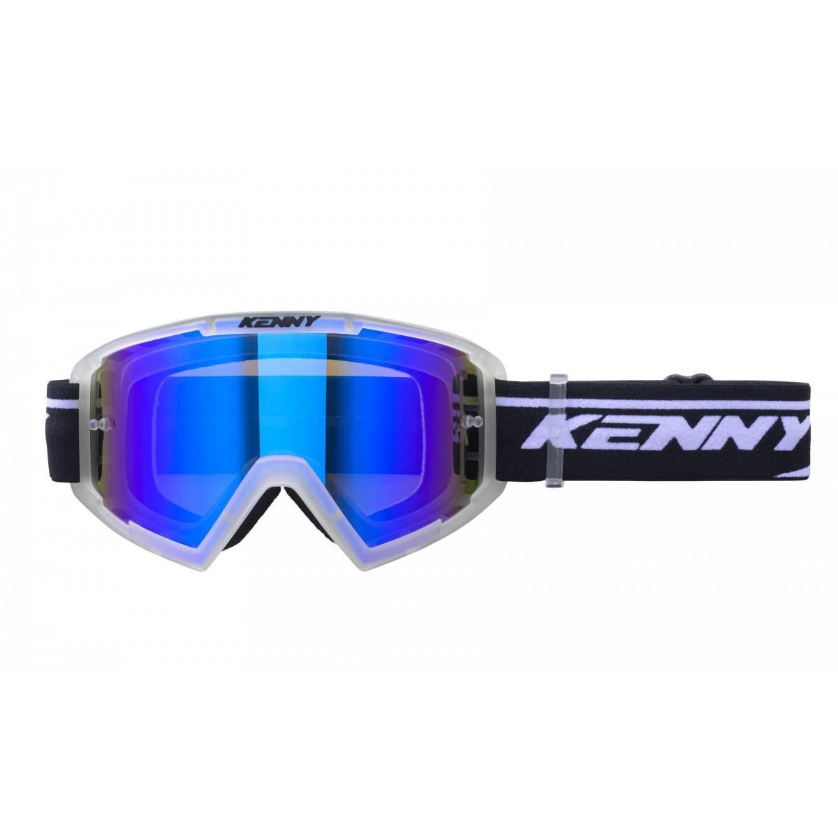 Kenny Racing Gogle Model Track+ Clear Crystal - Blue Lens - Kolor Przeźrocz