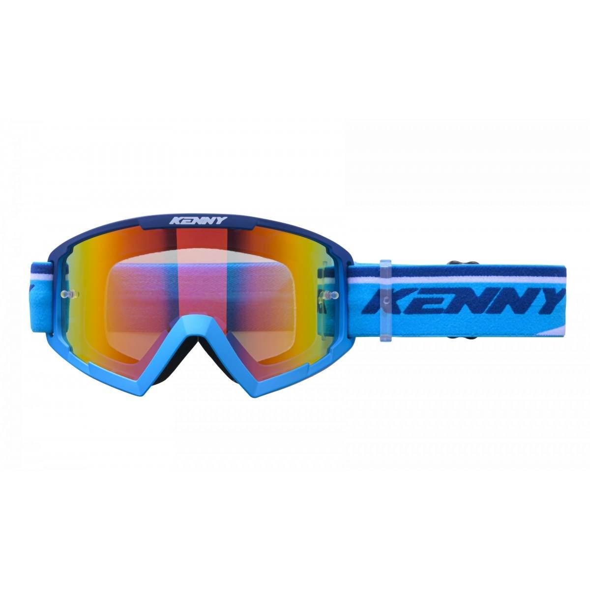 Kenny Racing Gogle Model Track+ Navy Blue - Redlens - Kolor Niebieski/Biały