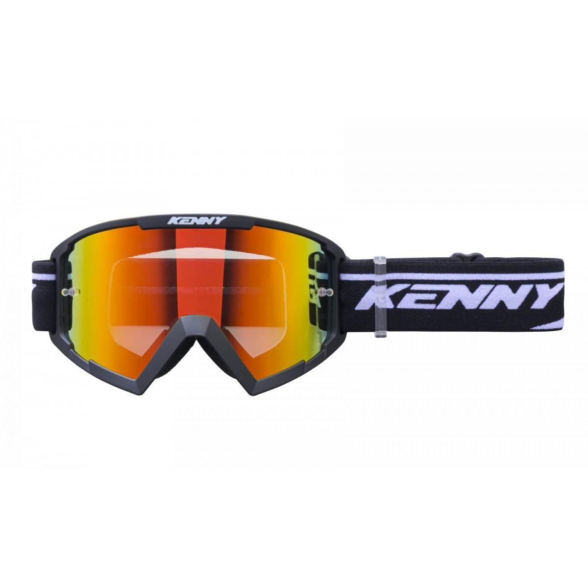 Kenny Racing Gogle Model Track+ Black - Red Lens - Kolor Czarny/Biały Szybk