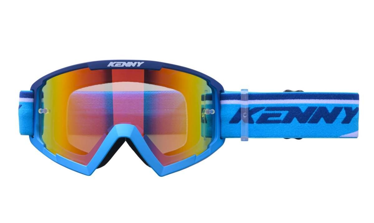 Kenny Racing Gogle Model Track+ Kid Junior Dziecięce Navy Blue - Red Lens -