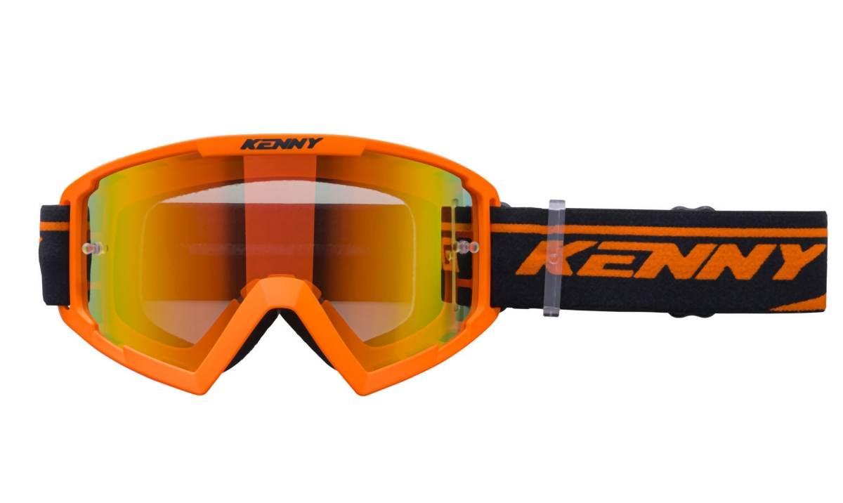 Kenny Racing Gogle Model Track+ Kid Junior Dziecięce Orange - Red Lens - Ko