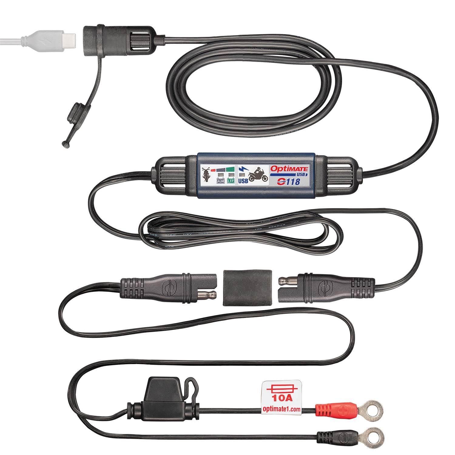 Optimate Ładowarka Usb-C Ze Wskażnikiem Naładowania Akumulatora 3300Ma Dług