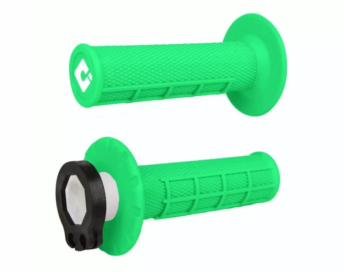 Odi Manetki Off Road Half Waffle Mx V2 Lock-On Grip Kolor Fluo Zielone - zdjęcie 2