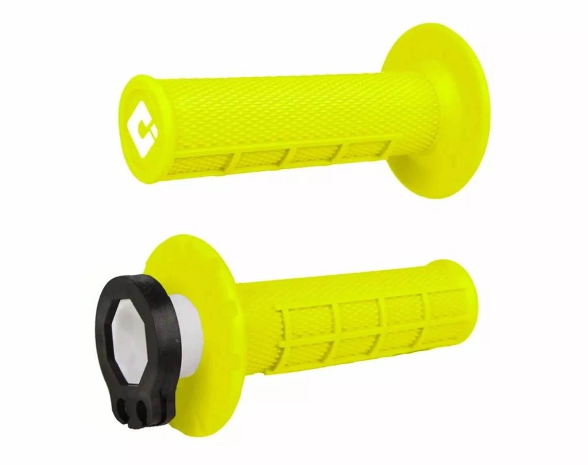 Odi Manetki Off Road Half Waffle Mx V2 Lock-On Grip Kolor Fluo Żółty - zdjęcie 2