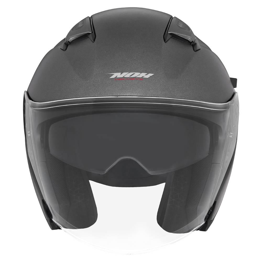 Nox Kask Otwarty Jet Z Blendą N130 Solid Kolor Tytanowy Mat Rozmiar S - zdjęcie 2