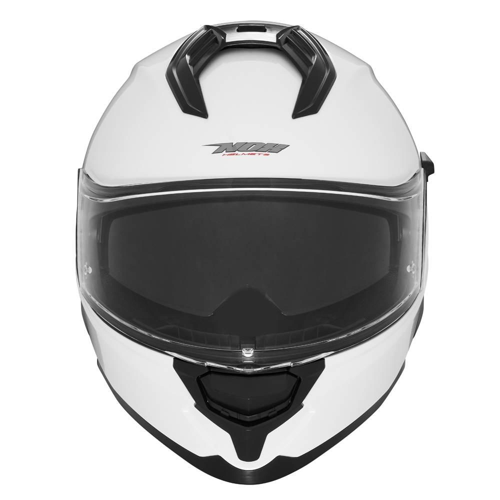 Nox Kask Integralny Full Face Z Blendą N304S Solid Kolor Biały Połysk Rozmi - zdjęcie 2