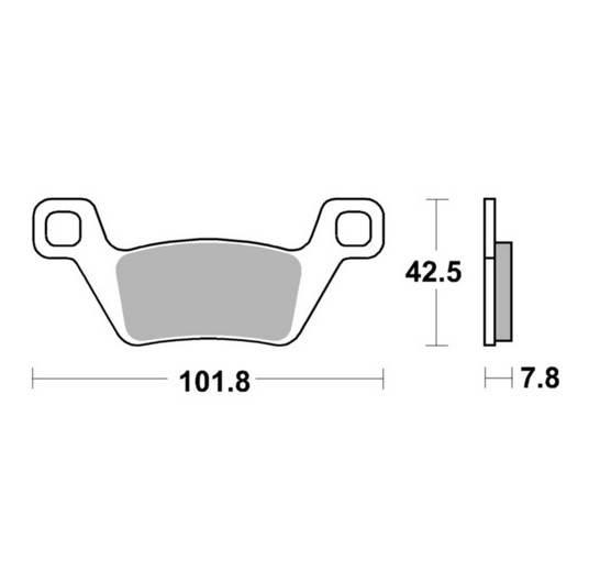 Sbs Klocki Hamulcowe Kh600 Off-Road Sinter Przód Kymco Mxu 500 '09-'14, Mxu