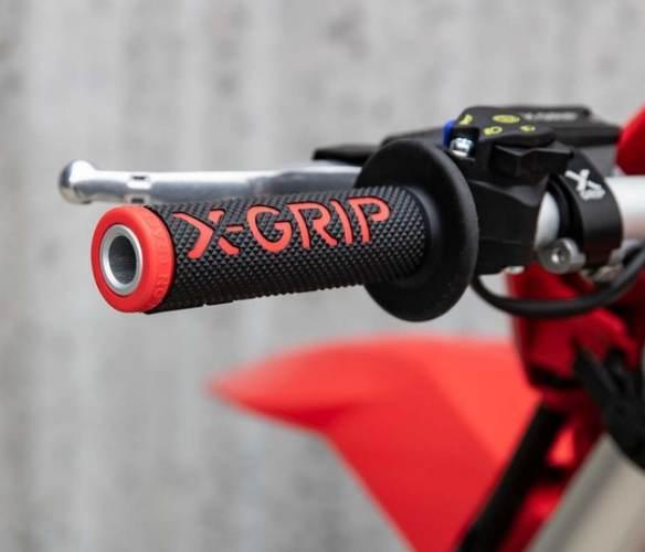 X-Grip Manetki Gripy Braaaap Grips Lock-On-Grip Z Adapterami Rolgazu Red Op - zdjęcie 2