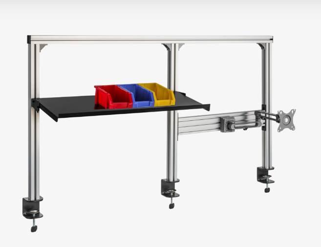 Biketec Solidna Ściana Z Aluminium Na Stół Warsztatowy Z Ramieniem Na Monit