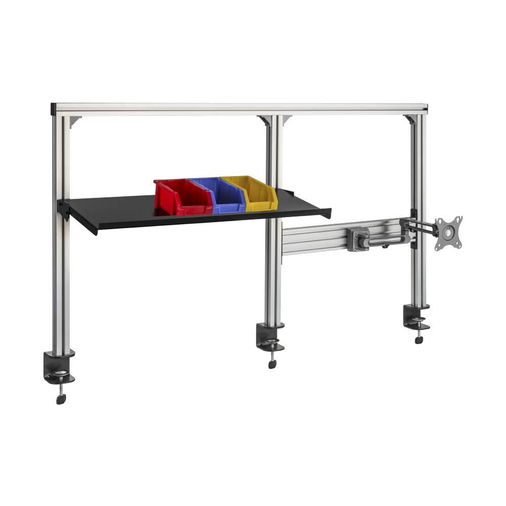 Biketec Solidna Ściana Z Aluminium Na Stół Warsztatowy Z Ramieniem Na Monit - zdjęcie 2