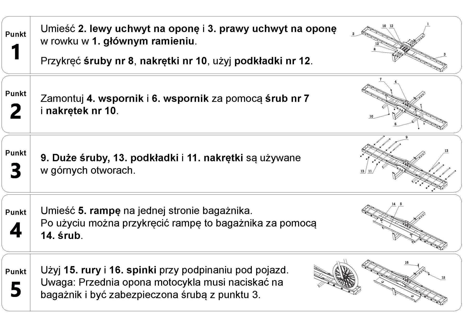 Biketec Pojedyncza Platforma Do Transportu Motocykla Bagażnik Samochodowy - zdjęcie 3