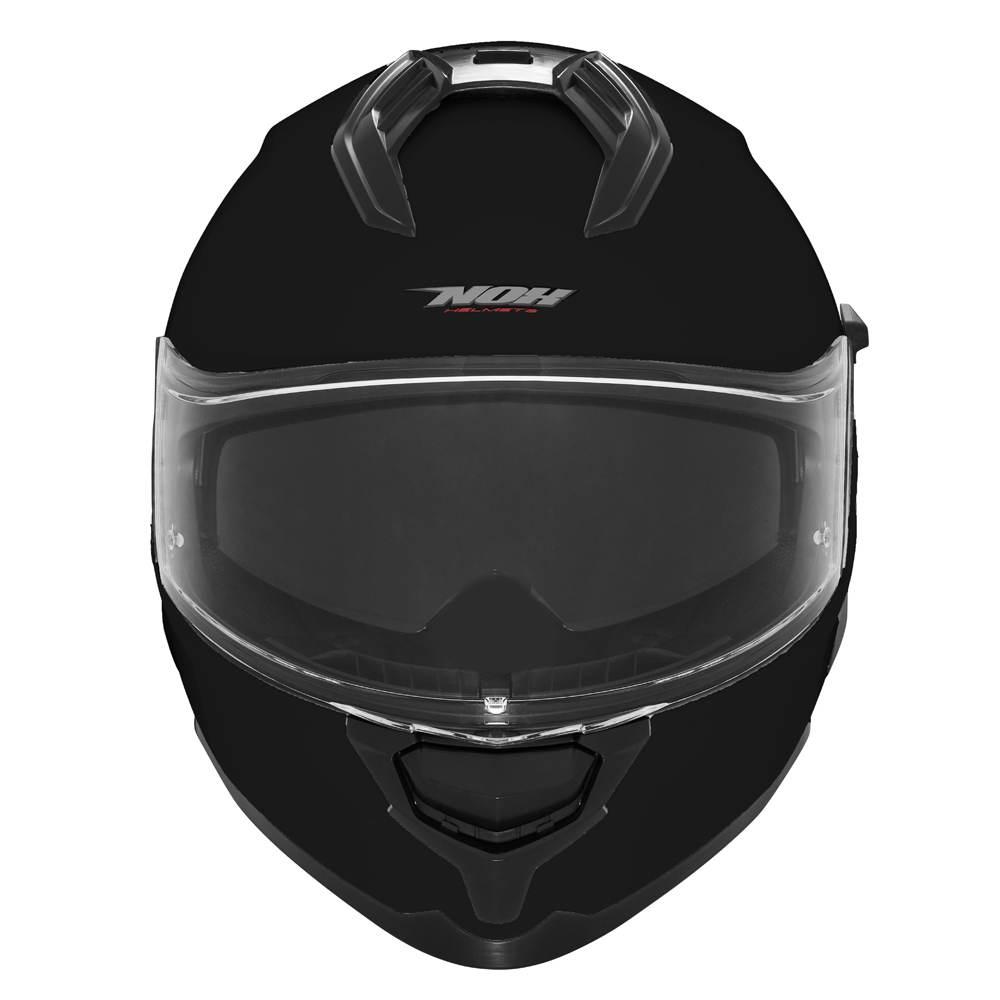 Nox Kask Integralny Full Face Z Blendą N304S Solid Kolor Czarny Połysk Rozm