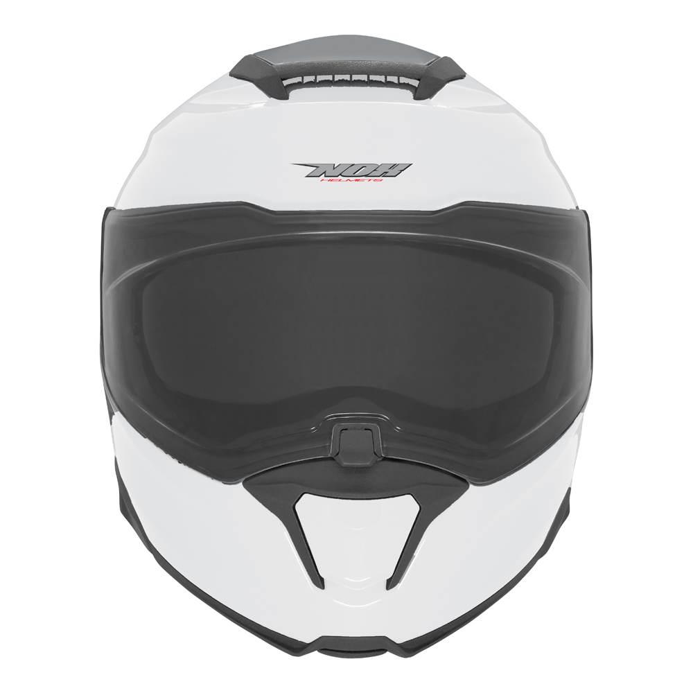 Nox Kask Szczękowy Flip-Up Z Blendą N967 Solid Kolor Biały Połysk Rozmiar M - zdjęcie 2