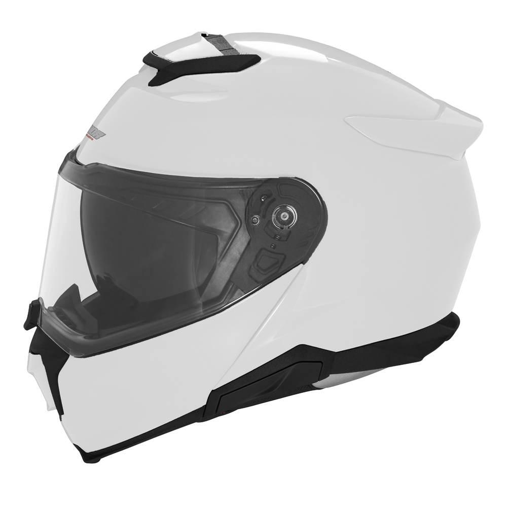 Nox Kask Szczękowy Flip-Up Z Blendą N967 Solid Kolor Biały Połysk Rozmiar M - zdjęcie 3