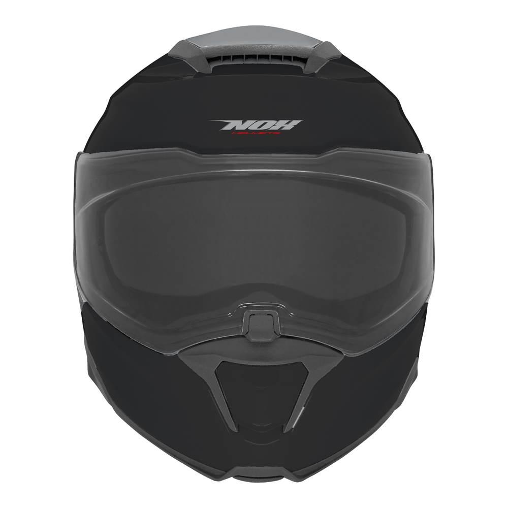 Nox Kask Szczękowy Flip-Up Z Blendą N967 Solid Kolor Czarny Połysk Rozmiar - zdjęcie 3