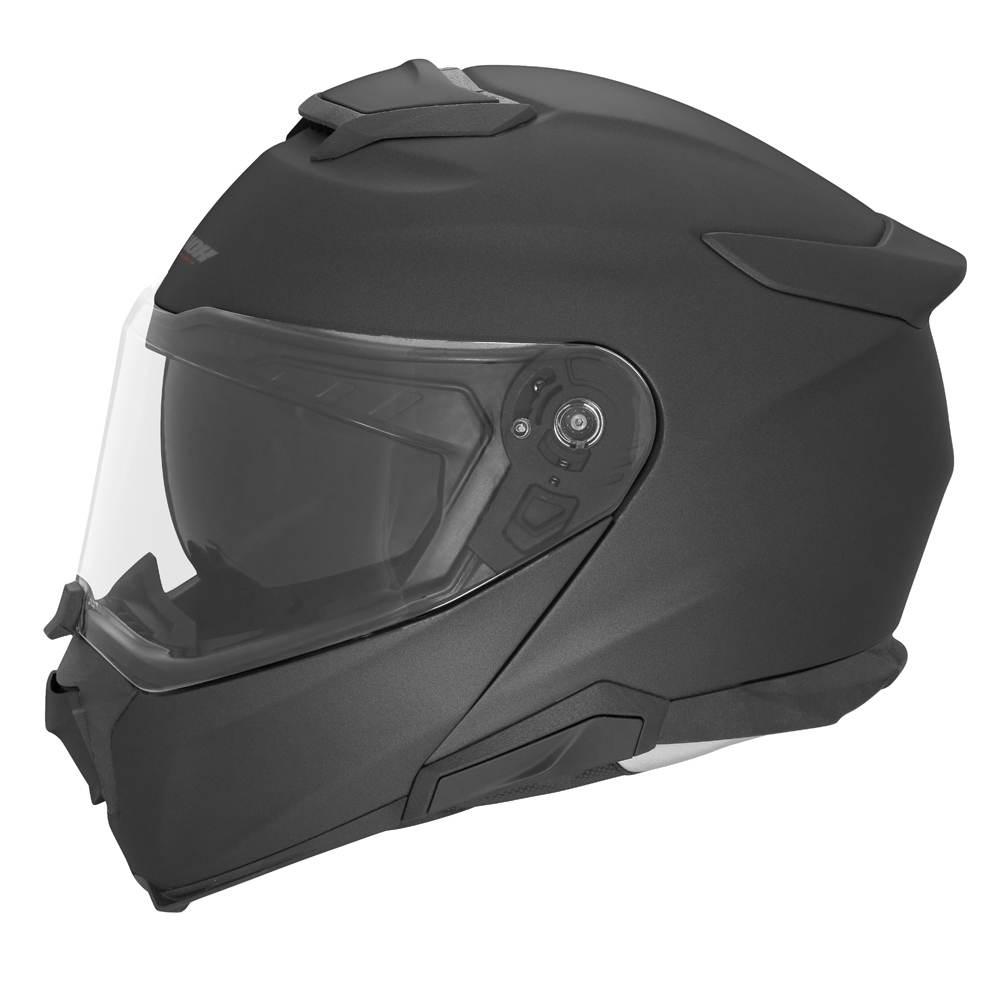 Nox Kask Szczękowy Flip-Up Z Blendą N967 Solid Kolor Czarny Mat Rozmiar L - zdjęcie 2