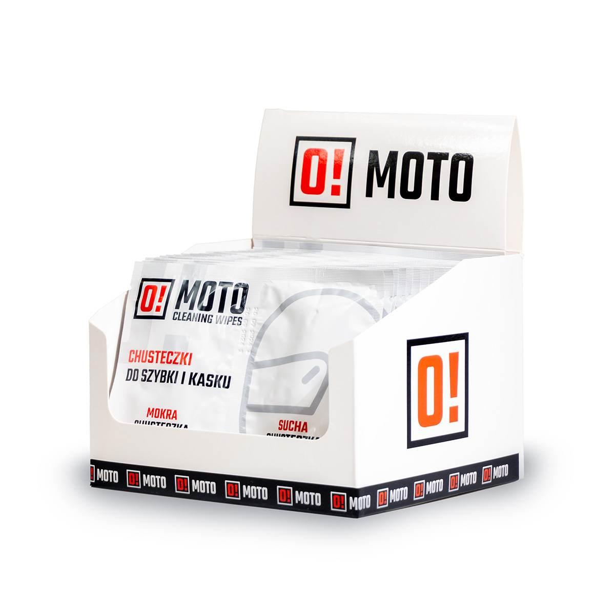Omoto Zestaw 20 Sztuk Chusteczki Do Kasku Mokra I Sucha O!Moto Cleaning Wip