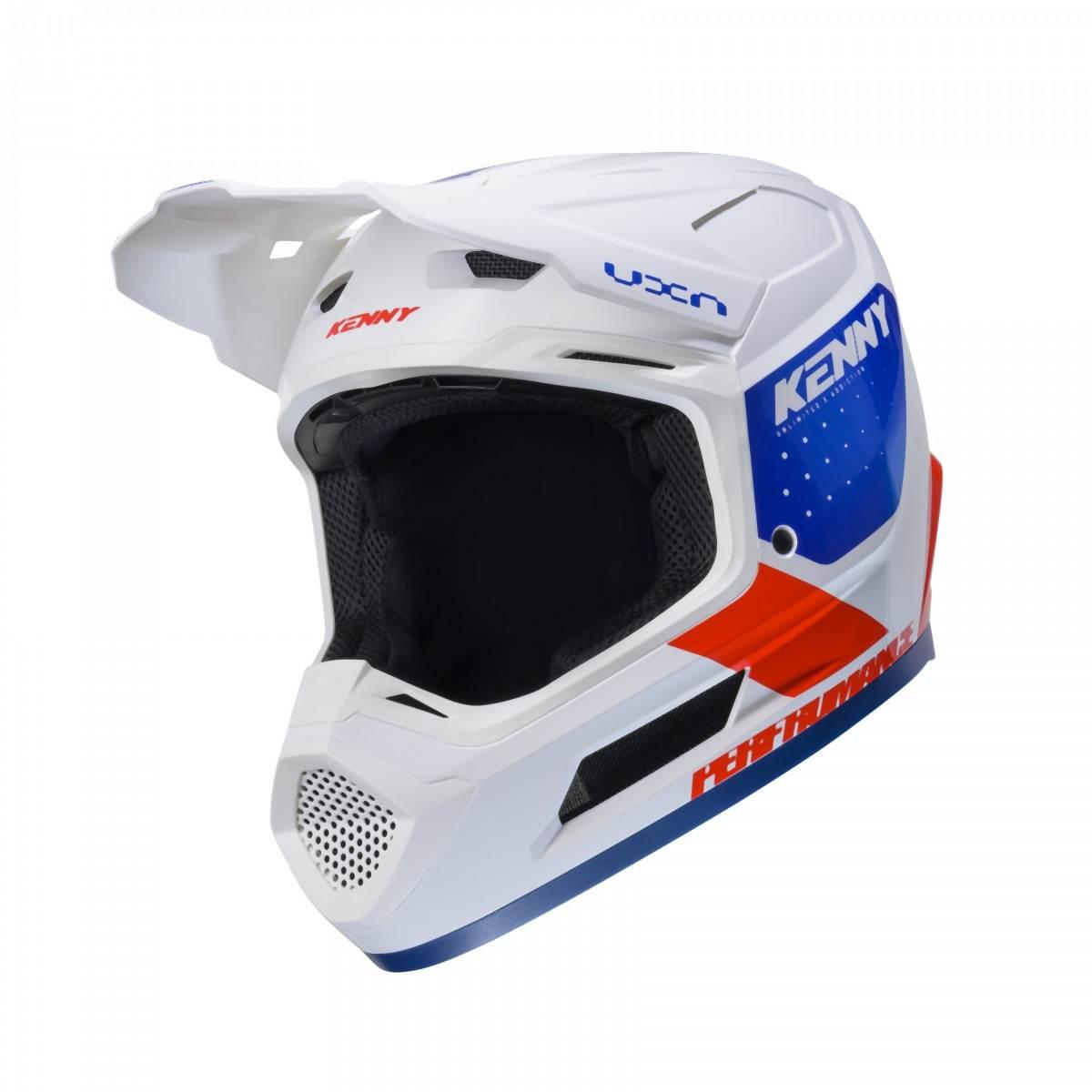 Kenny Racing Kask Cross/Enduro Model Performance Ert Graphic Flag Kolor Bia - zdjęcie 2