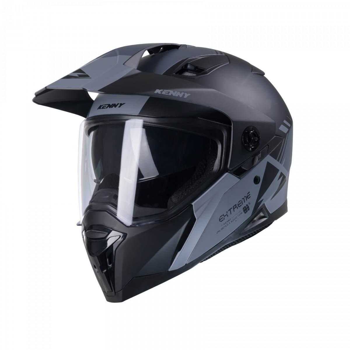 Kenny Racing Kask Dual Adventure Model Extreme Graphic Black/Grey Matt Kolo - zdjęcie 2