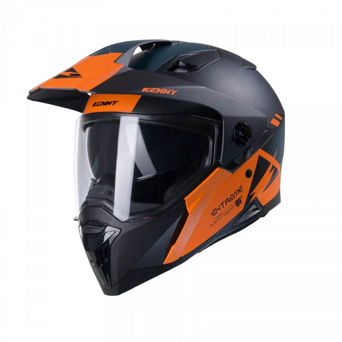 Kenny Racing Kask Dual Adventure Model Extreme Graphic Orange/Petrol Matt K - zdjęcie 2
