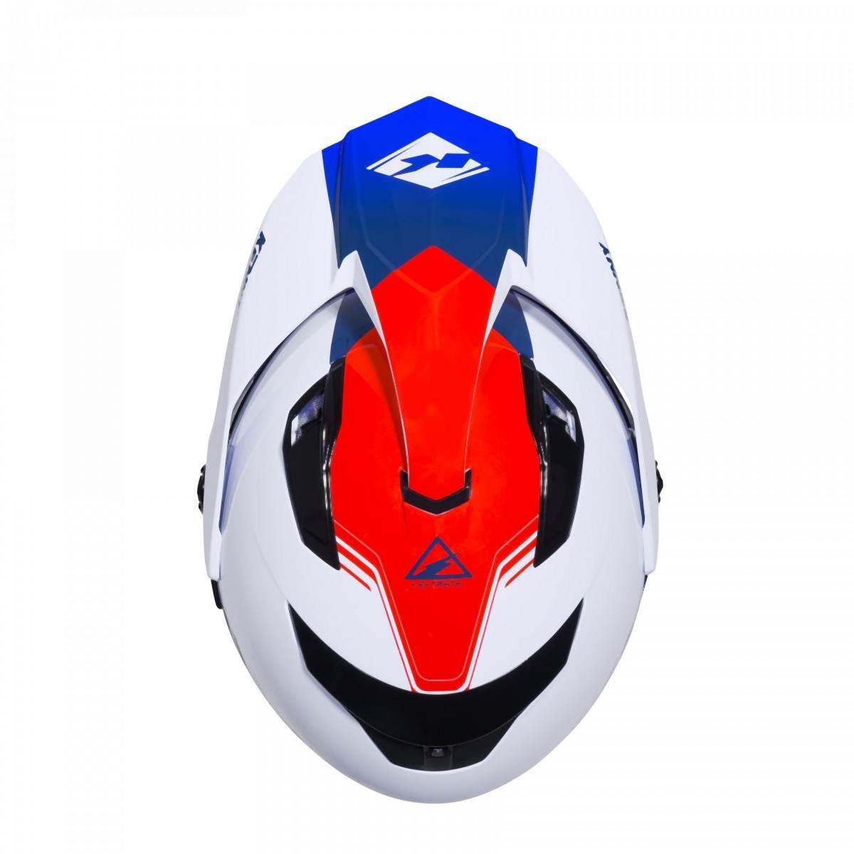 Kenny Racing Kask Dual Adventure Model Extreme Graphic Patriot Kolor Biały/ - zdjęcie 4