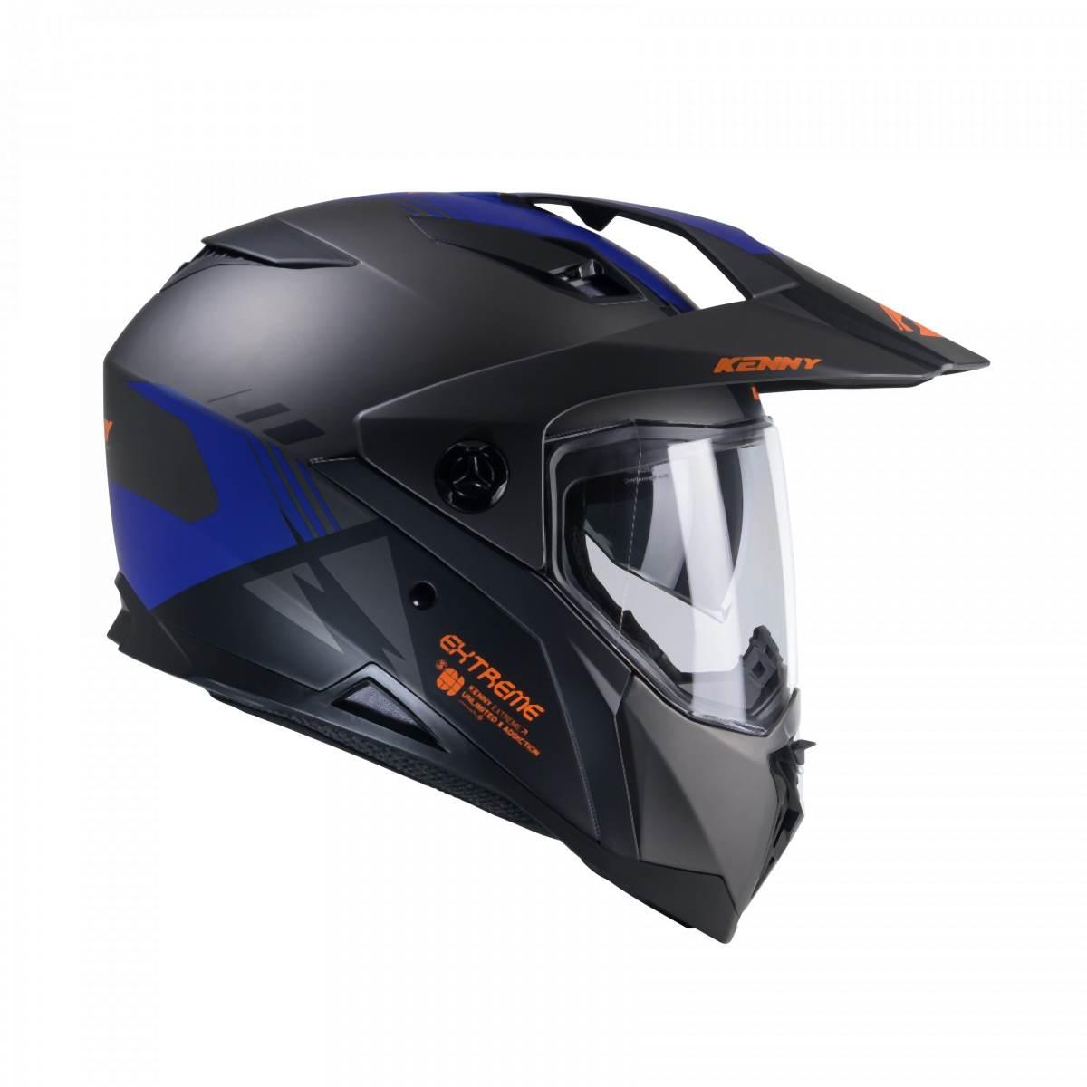 Kenny Racing Kask Dual Adventure Model Extreme Graphic Gunmetal Matt Kolor