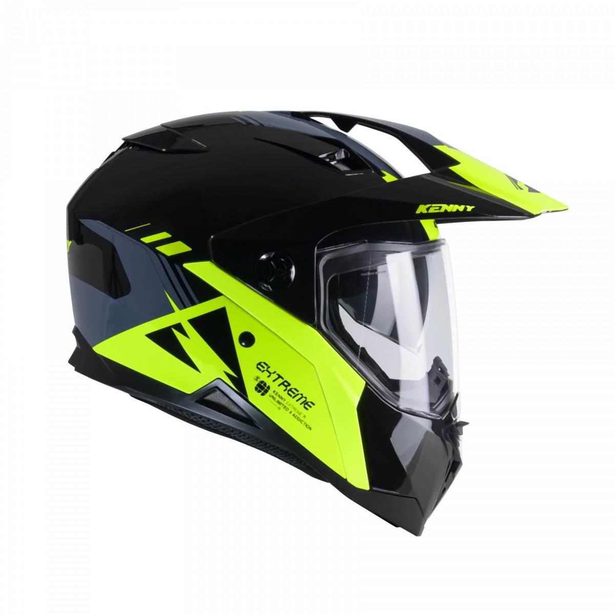 Kenny Racing Kask Dual Adventure Model Extreme Graphic Neon Yellow Kolor Cz