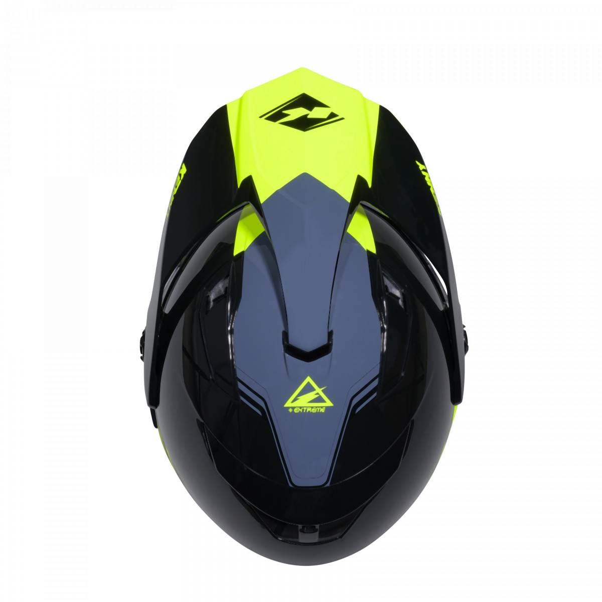 Kenny Racing Kask Dual Adventure Model Extreme Graphic Neon Yellow Kolor Cz - zdjęcie 4