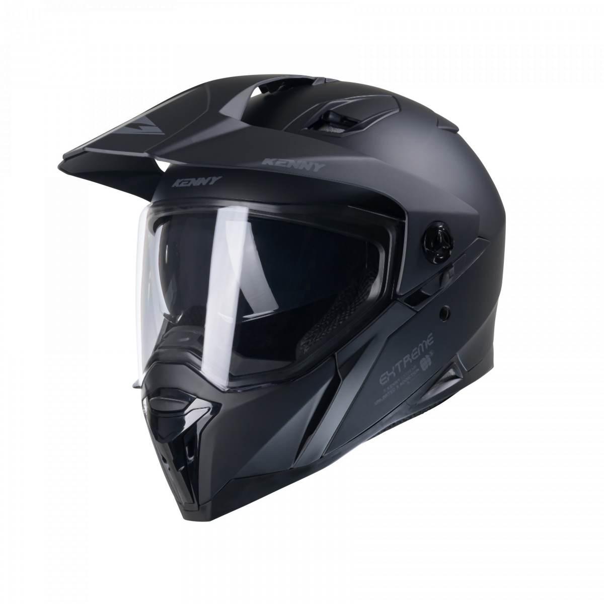 Kenny Racing Kask Dual Adventure Model Extreme Solid Matt Black Kolor Czarn - zdjęcie 2
