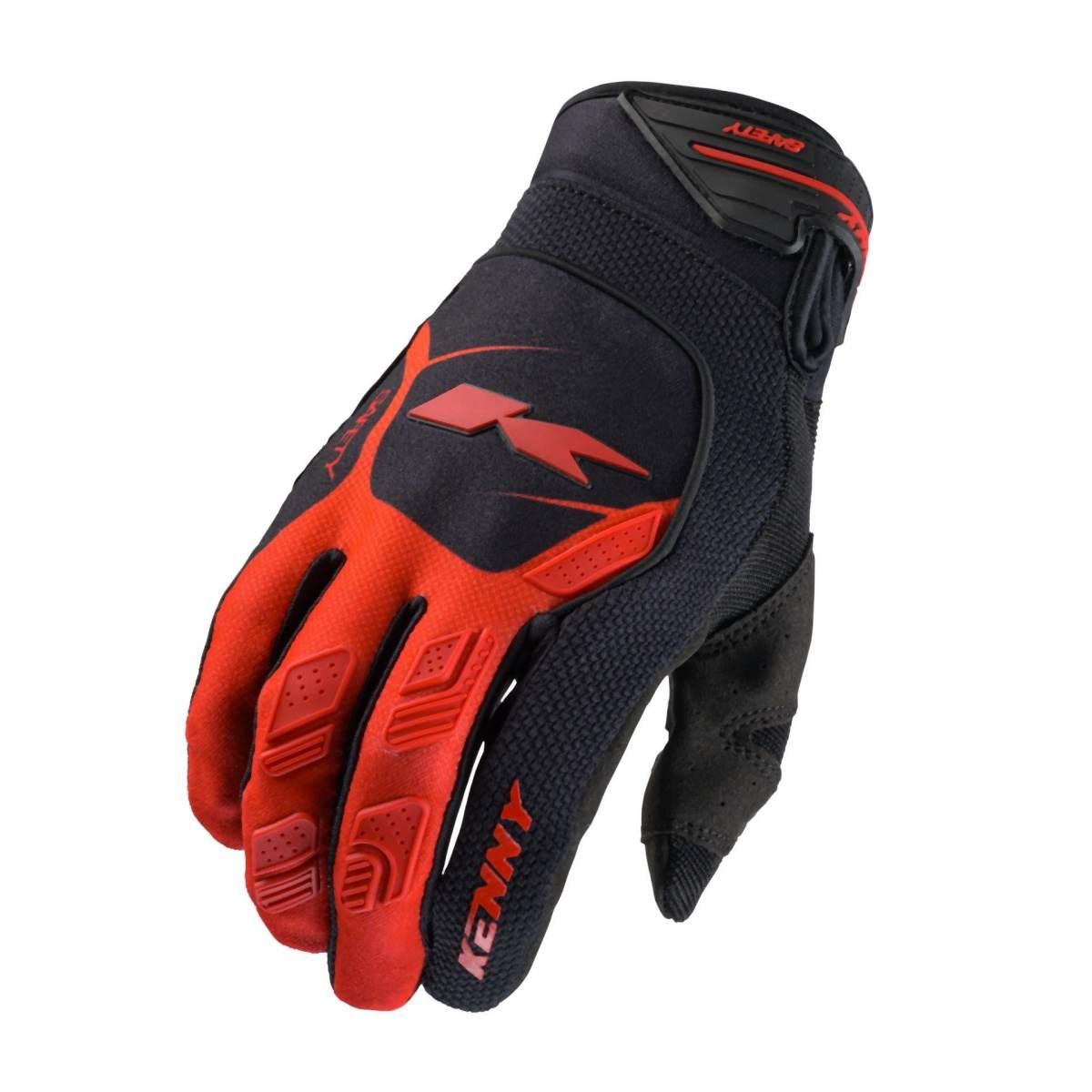 Kenny Racing Rękawice Cross/Enduro Model Safety Red Kolor Czarny/Czerwony R