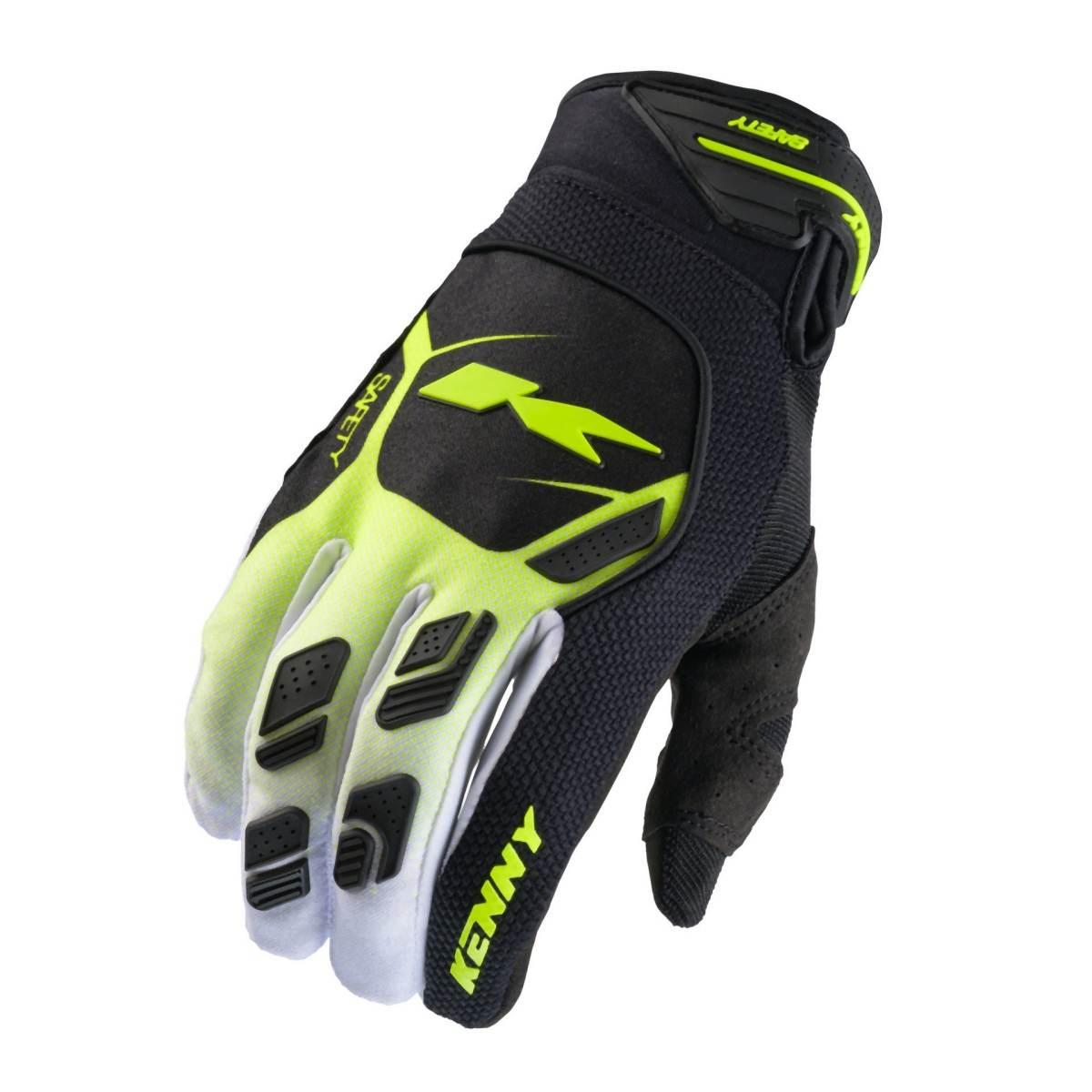 Kenny Racing Rękawice Cross/Enduro Model Safety Neon Yellow Kolor Czarny/Żó