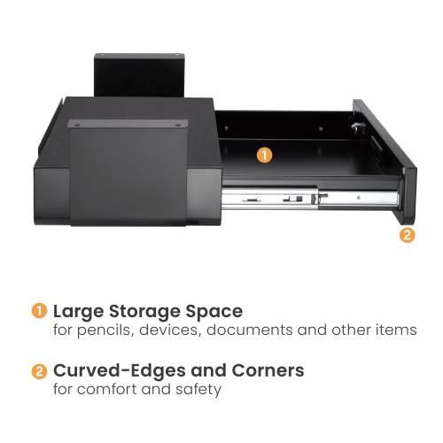 Biketec Szuflada Metalowa Z Zamkiem I Miejscem Dodtkowym Pod Blatem - zdjęcie 5