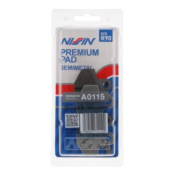 Nissin Klocki Hamulcowe Kh165 Kh215 Premium Semi-Metallic Spiek Metaliczny - zdjęcie 4