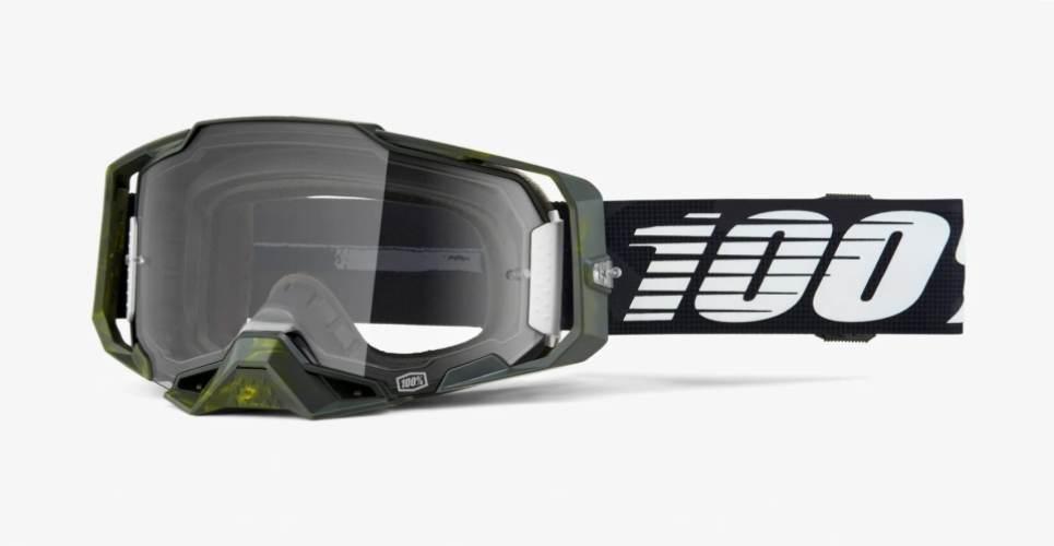 100 Procent Gogle Armega Soledad - Clear Lens - Kolor Czarny/Zielony Szybka