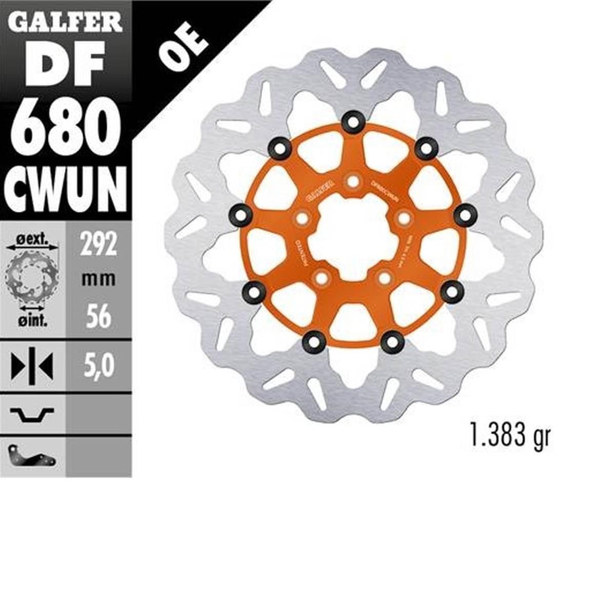 Galfer Tarcza Hamulcowa Przód Harley-Davidson 292X56X5 Wave Pływająca Kolor