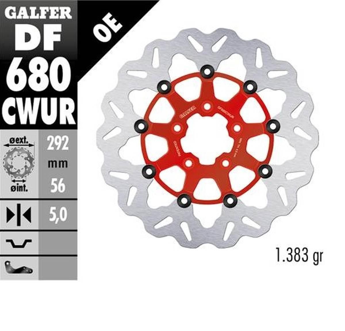 Galfer Tarcza Hamulcowa Przód Harley-Davidson 292X56X5 Wave Pływająca Kolor