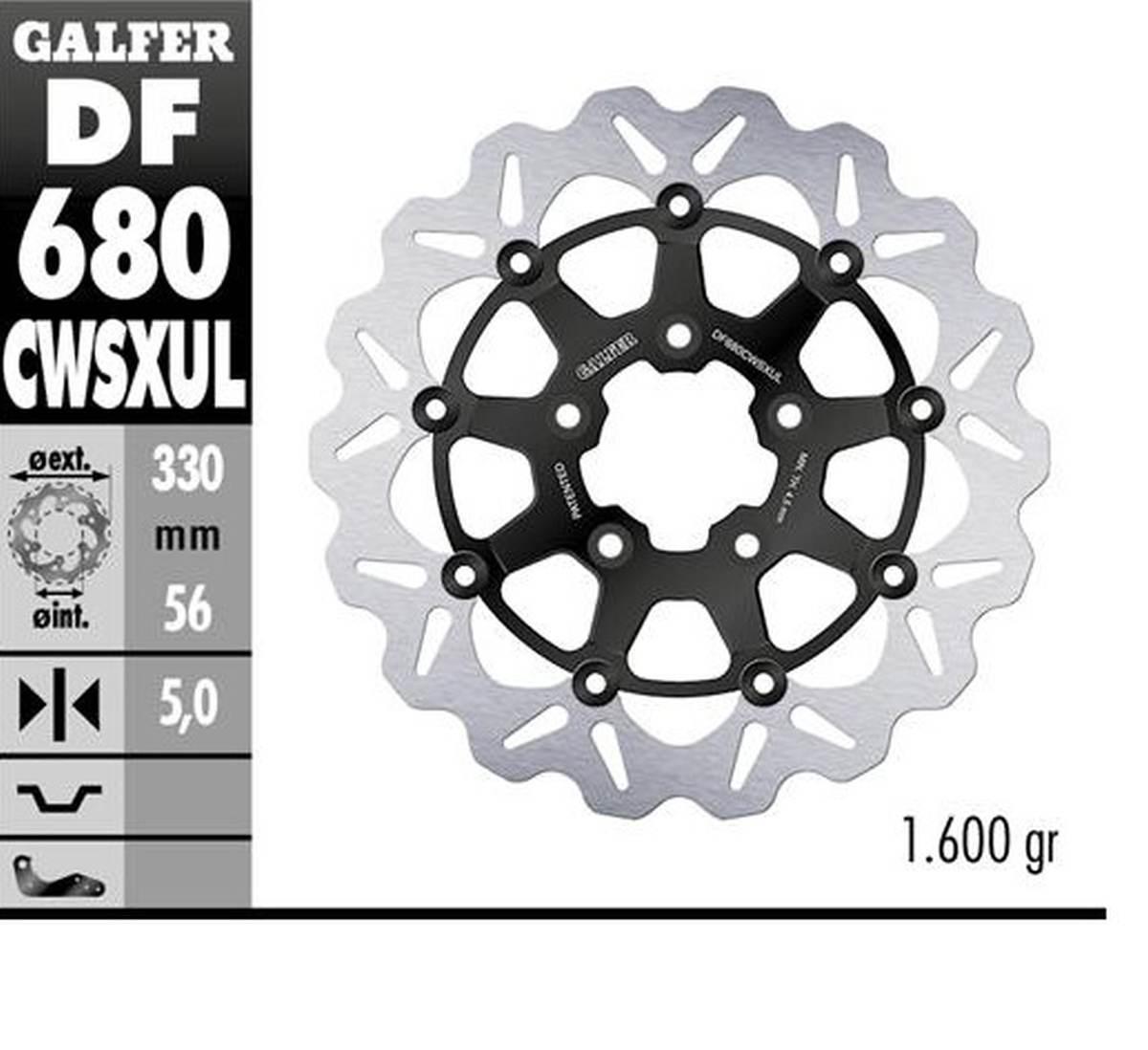 Galfer Tarcza Hamulcowa Przód Harley-Davidson 330X56X5 Wave Oversize Pływaj