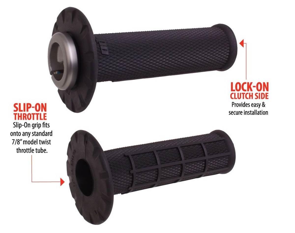 Odi Manetki Off Road Half Waffle Universal Lock-On Grip Set Kolor Czarny