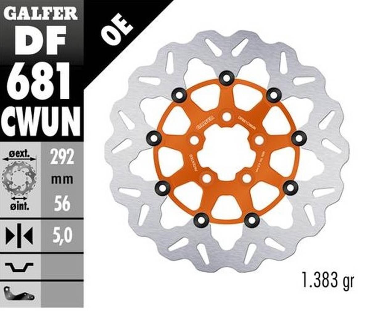 Galfer Tarcza Hamulcowa Przód Tył Harley-Davidson 292X56X5 Wave Pływająca K