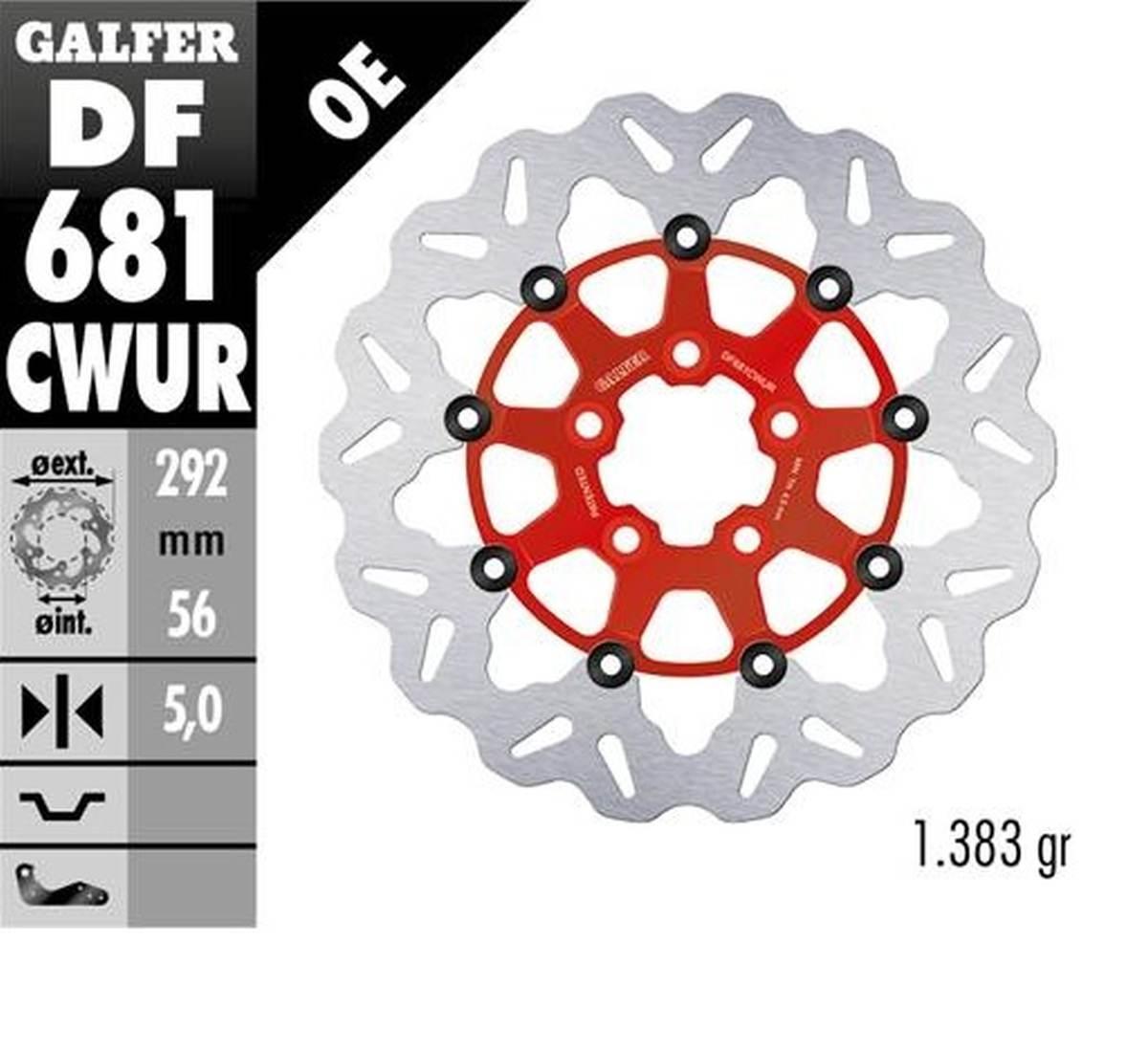 Galfer Tarcza Hamulcowa Przód Tył Harley-Davidson 292X56X5 Wave Pływająca K