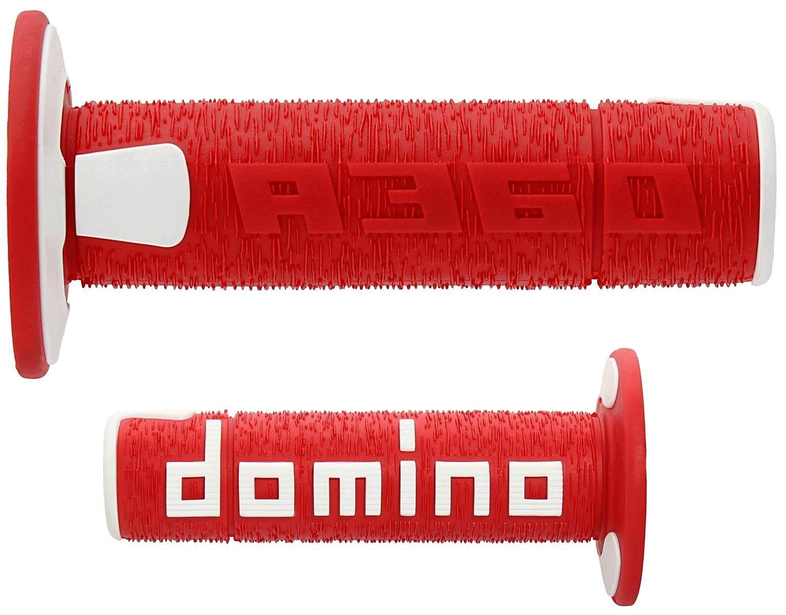 Domino Manetki Gripy Off Road New Lamelar Dwuskładnikowe Kolor Czerwony/Bia