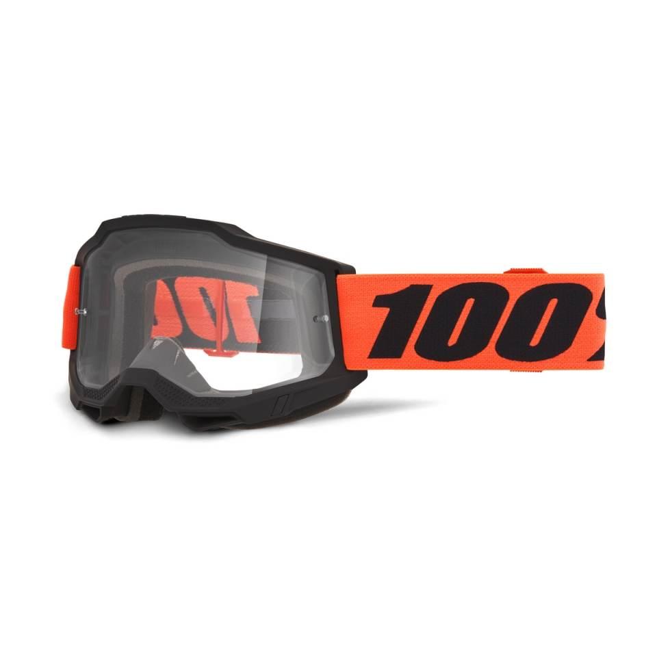 100 Procent Gogle Accuri 2 Ferrani - Clear Lens - Kolor Czarny/Pomarańczowy