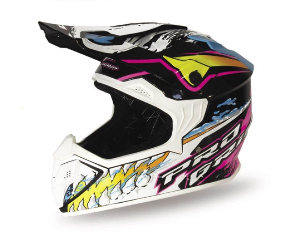 Progrip Kask Cross Dziecięcy Pg3009 Jurassic Junior/Kid Kolor Biały/Czarny/