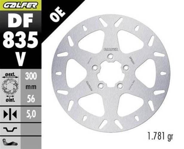 Galfer Tarcza Hamulcowa Przód Harley-Davidson 300X56X5 Round Fixed