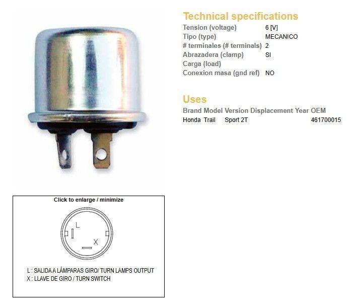 Dze Przerywacz Kierunkowskazów Uniwersalny 6V